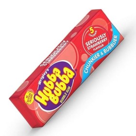 Wrigleys Hubba Bubba Seriously Lot de 5 chewing-gum saveur fraise