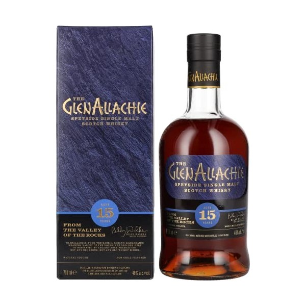 The GlenAllachie 15 Years Old Speyside Single Malt 46% Vol. 0,7l in Giftbox