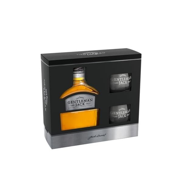 Jack Daniels Gentleman Jack Tennessee Whiskey 40% With 2 Glasses 0.7 L