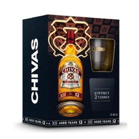 Coffret CHIVAS REGAL 12 ans + 2 verres Whisky Ecossais - 40%, 70cl