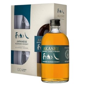 Akashi Sherry Cask Coffret Whisky Japonais + 2 verres 40° 50cl