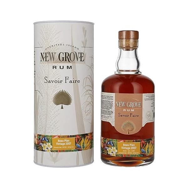 New Grove SAVOIR FAIRE Beau Plan Vintage 13 Years Old 2007 45% Vol. 0,7l in Giftbox