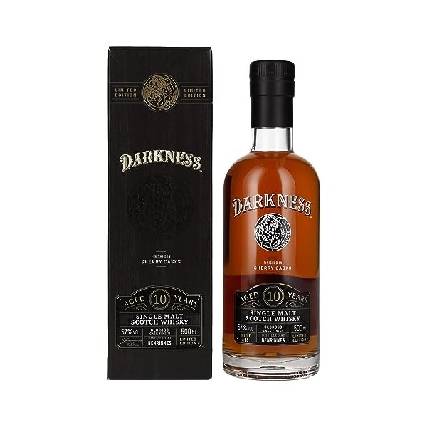 Darkness Benrinnes 10 Years Old Single Malt Scotch Whisky OLOROSO CASK 57% Vol. 0,5l in Giftbox