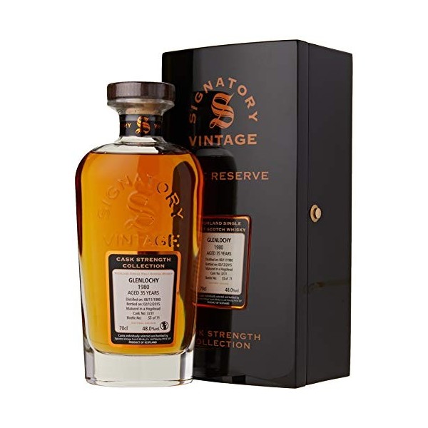 Signatory Vintage Highland Glenlochy Rare Reserve Cask Strength Collection Single Malt Scotch Whisky 35 Ans 1980 700 ml