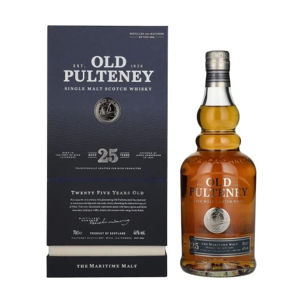 Old Pulteney 25 Years Old Single Malt Scotch Whisky 46% Vol. 0,7l in Giftbox