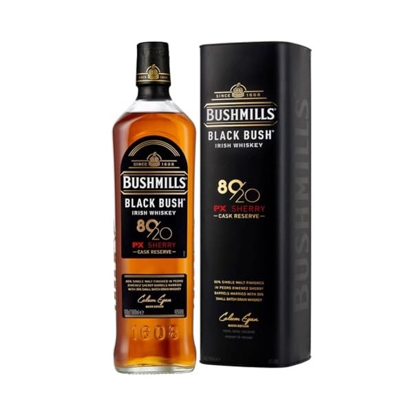 Bushmills BLACK BUSH 80/20 PX Sherry Cask Reserve Irish Whiskey 40% Vol. 1l in Giftbox