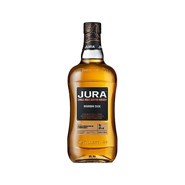 JURA - Bourbon Cask - Whisky Single Malt - Notes de Sirop de Caramel Crémeux & Abricot - Origine : Ecosse/Highlands-Jura - 40