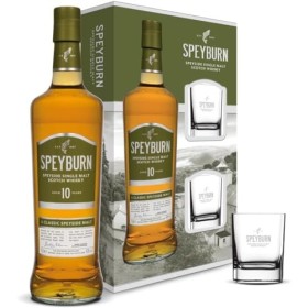 SPEYBURN 10 ans - Coffret 2 Verres - Single Malt Whisky - Notes dAgrumes & de Miel - Vieilli 10 ans en fûts de bourbon et de