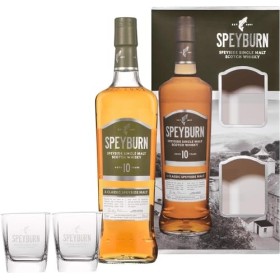 SPEYBURN 10 ans - Coffret 2 Verres - Single Malt Whisky - Notes dAgrumes & de Miel - Vieilli 10 ans en fûts de bourbon et de