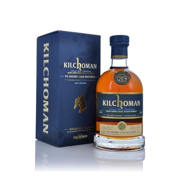 KILCHOMAN - Pedro Ximenez sherry cask matured - Single Malt Whisky - 50% Alcool - Origine : Ecose/Islay - Bouteille 70 cl