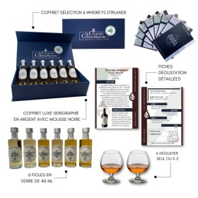 Coffret Dégustation Whisky Irlandais 6 x 40ml - En Solo Ou En Duo - Le Club Des Connaisseurs - Whisky D Irlande - Single Mal