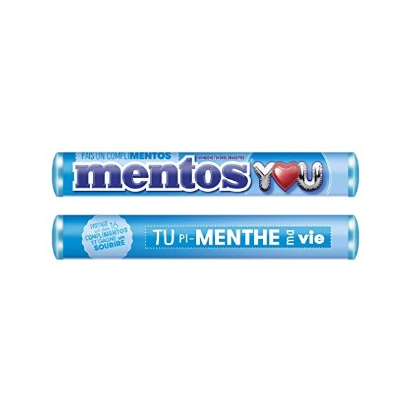 Mentos - Pack de 4 Rouleaux Bonbons à La Menthe, Tendres Et Croquants- 152g Lot de 5