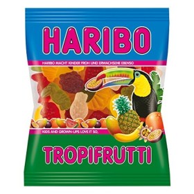 HARIBO tropi Frutti, 1&nbsp;kg Pack, Caoutchouc&nbsp;-&nbsp;Babyours&nbsp;-&nbsp;Vin en Caoutchouc, Fruit Caoutchouc en Sachet, Pochette
