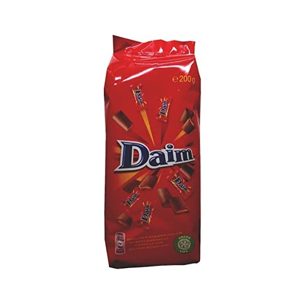 Daim - Bonbons au Chocolat au Lait, Caramel Fondant et Amandes - Emballages Individuels - Format Familial - Sachet de 500 g 