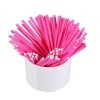 Yctze Bâtons de sucettes, 100 Pcs Bâtons de sucettes colorés 10cm Bâtons de sucettes Roses Bâtons de sucettes pour Bonbons Ch
