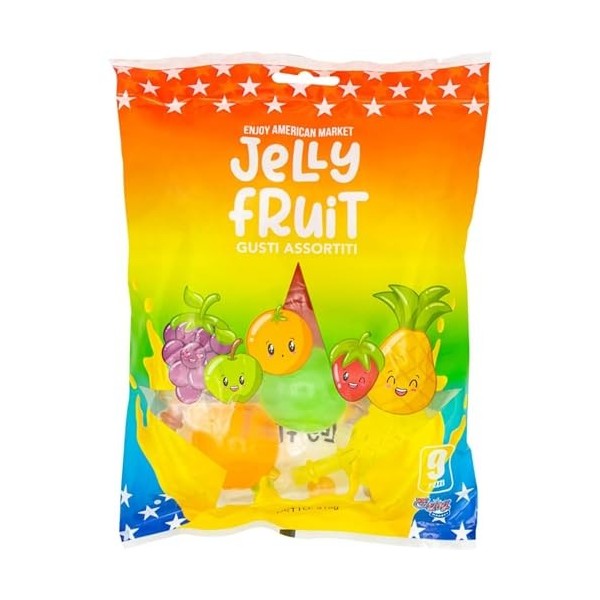 Jelly Fruit - Les originaux - Gelées - 9pcs 315g - Bonbons TikTok - À coup sûr - Gelatine - Caramels - Confiseries - Confis