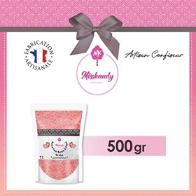 Misskandy®-Sucre Barbe a Papa Fraise 500 Gr Arôme et Colorant Naturel , pour Machine/poudre barbapapa Fabriqué en France