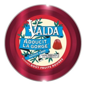 Valda Gommes Sans Sucres - Goût Fruits Rouges - Adoucit la gorge* - 140 g
