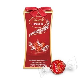 Lindt - Mini Cadeau LINDOR Lait - Chocolat au Lait - Cœur Fondant - Idéal pour Noël, 75g