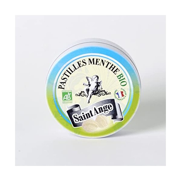 Pastilles Saint-Ange | Bonbons Traditionnels 100% Français Bio Menthe 
