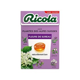 Ricola - Bonbons aux Plantes Suisses - Parfum Fleurs de Sureau - Rafraîchissant - Sans Sucres - Boîte de 50g