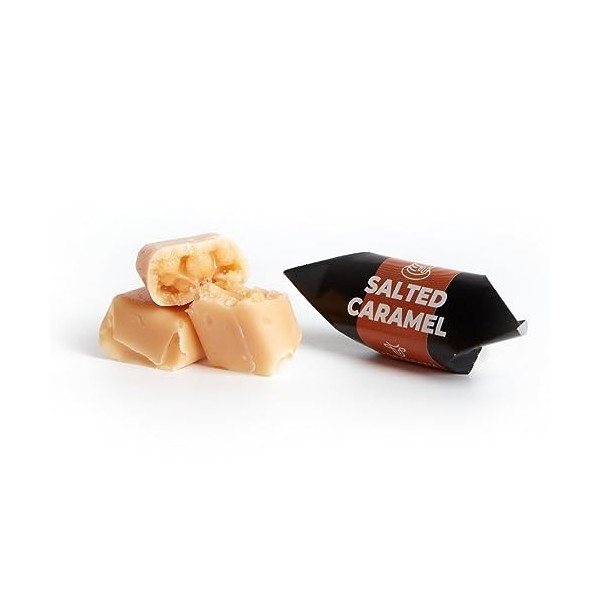 Caramels Fondants - Caramel Salé - Fabrication Artisanale - Bonbons Faits à la Main Fudge - Épicerie Fine Mr Fudgesto - Boîte