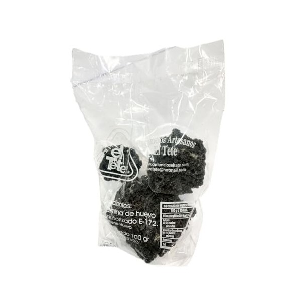 Charbon doux pour les rois magiciens. Charbon de sucre sans gluten. Charbon doux dans un sac de 100gr 10 sachets 