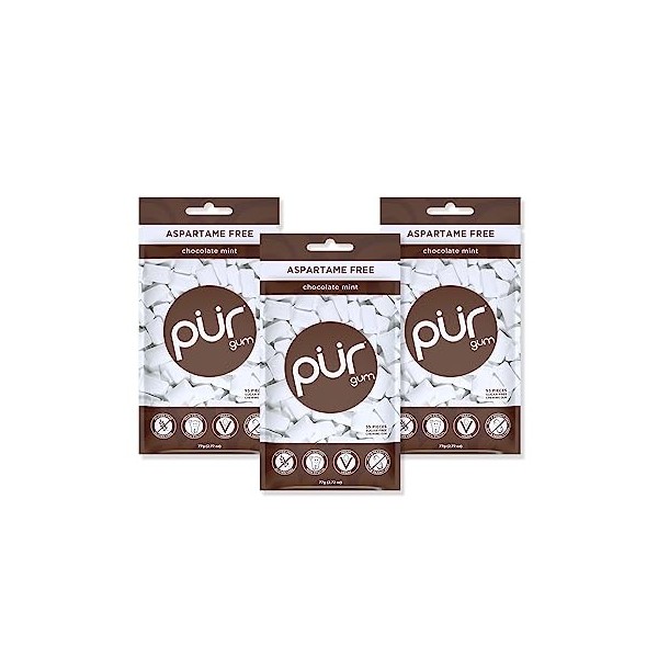 Pur Gum | Chewing-Gum Sans Sucre | 100% Xylitol | Végétalien, Sans Aspartame, Sans Gluten Et Adapté Aux Diabétiques | Gum Nat