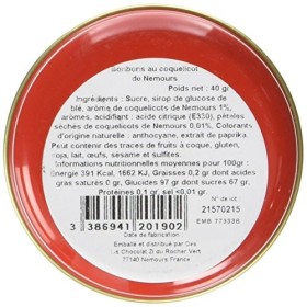 BOITE FER TOUR EIFFEL BONBONS COQUELICOT DE NEMOURS 40G