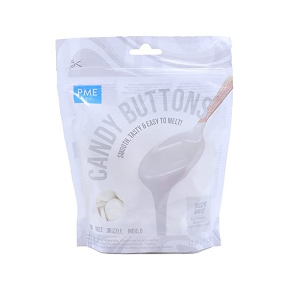 PME 10oz BLANC BRILLANT Bonbon Pistole Fond Sucettes Sucre Gâteau Déco tremper