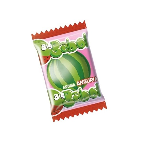 Lot de 50 gommes à mâcher Big Babol Watermelon Gusto Pastèque Expo