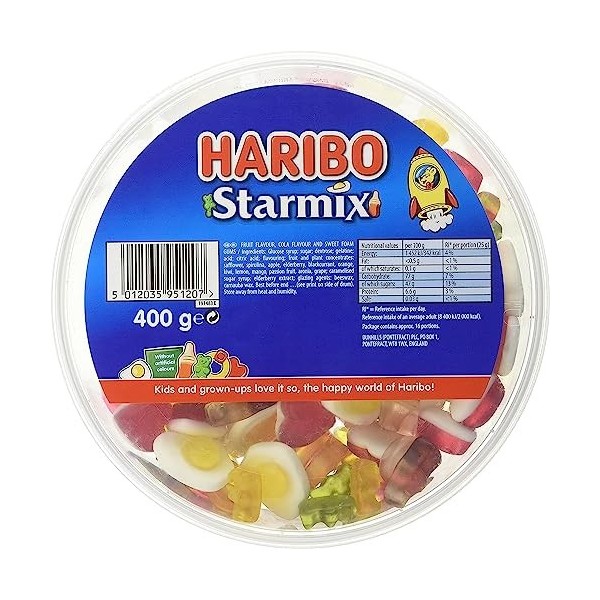 Haribo Starmix TBD365 Tambour à bonbons en vrac 400 g