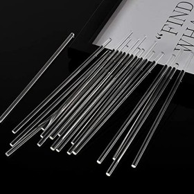 Hundnsney 100 PièCes 4 Pouces Acrylique Bâtons de Sucette Tiges Acryliques RéUtilisables Claires pour Faire des Sucettes Gâte