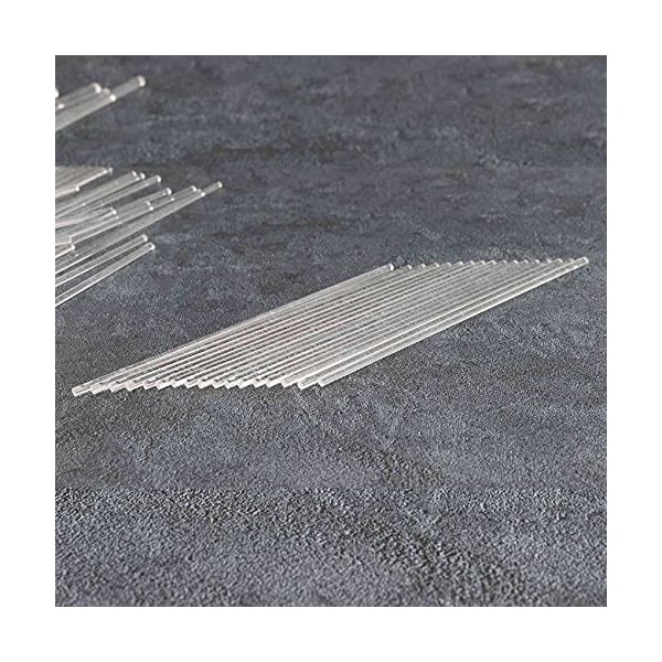 Whisverse Lot de 100 bâtons de sucettes en acrylique transparent réutilisables pour faire des sucettes, des gâteaux, des suce