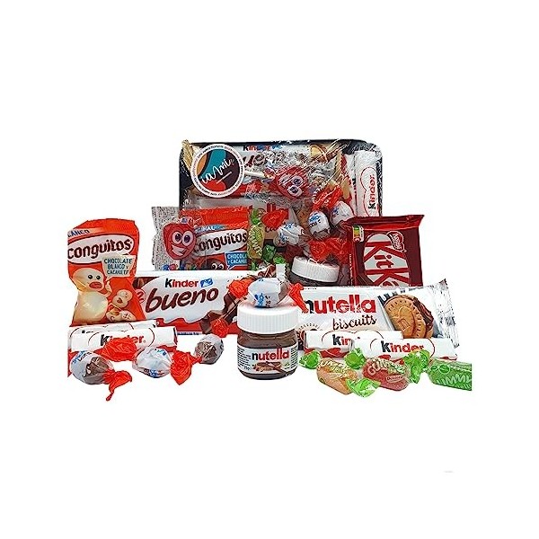 Super Plateau Chocolat Kinder - Nutella - Conguitos. +15 unités. Le Cadeau pour Communions, Mariages, Baptêmes, Anniversaires