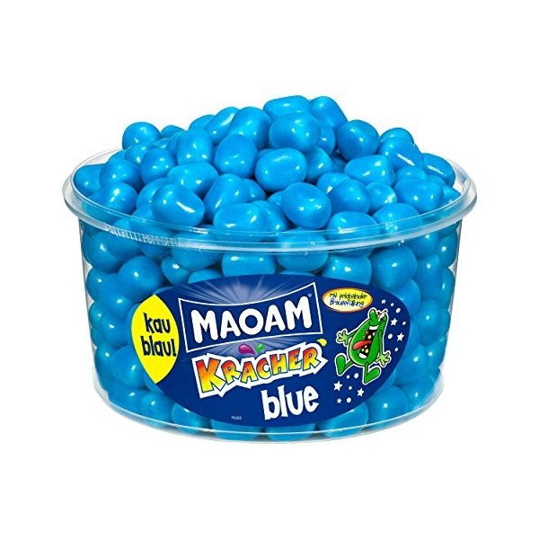 Haribo Maoam, Croqui Blue/Bleu, Dragées, Bonbon à Mâcher, 265 Bonbons, Boîte de 1200g