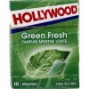 Hollywood Chewing-gum à la menthe verte, sans sucres - Les 5 étuis de 10, 70g