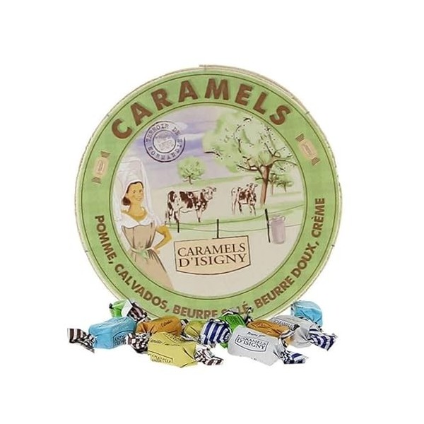 Caramels dIsigny - Assortiment de Caramels - Boite Camembert de 150g - Produits-Normandie
