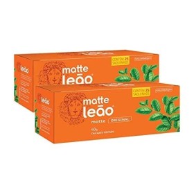 Emballer le lion de Matte Leão toasté - 2x 25 sacs 40g Leão Pack Chá Matte Leão Tostado - 2x 25 saquinhos 40g 