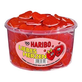 Haribo Cur dAmour, Bonbons Gélifiés aux Fruits, 150 Pièces, Boîte de 1200 gr