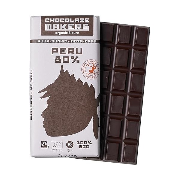 Chocolate Makers Chocolat noir bio 80% "Pérou" 80gr 