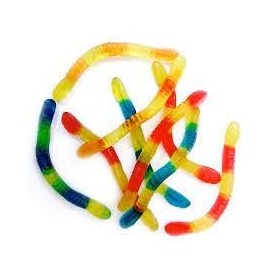 Vidal Friandises vers bicéphales Bonbons en caoutchouc saveur Fraise Sac de 1 kg