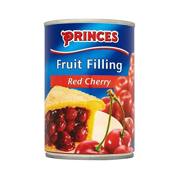 Princes Red Cherry Fruit de remplissage 410g - Paquet de 2