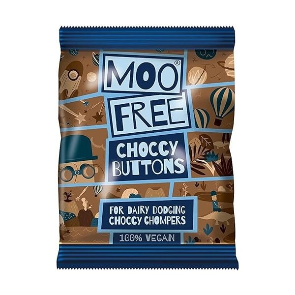 MooFree Choccy Buttons, Choccy Rocks Moofreesas, Choccy Rocks Bunnycomb Boîte végétalienne sans gluten, produits laitiers et 