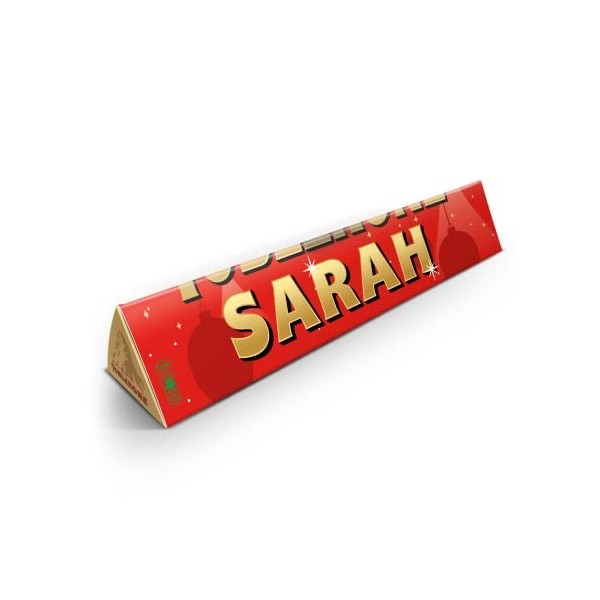 Toblerone de Noël personnalisée - Personnalisez la barre Toblerone de Noël avec le nom de votre choix, chocolat au lait avec 