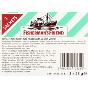 Fishermans Friend Menthe 3 sachets de 25g