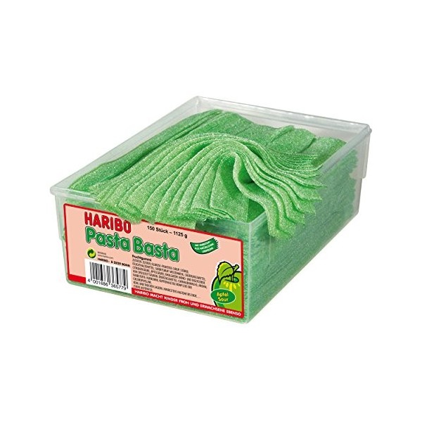 Haribo - Pâtes Basta Pomme Aigre Pasta Basta Apfel sauer | Poids Total 1130 grams