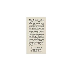 Comptoirs Richard Boîte Métal Laquée à Thé Jaune Garnie de Pâtes de Fruits Mangue-Passion 135 g 1 Unité