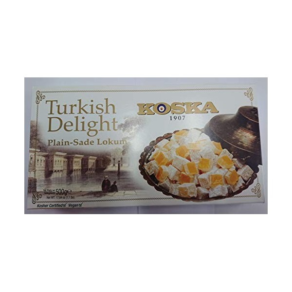 Loukoums Nature extra 500g I Délice turc | Format cadeau | Confiserie traditionnelle | Vegan | Halal | Casher | bonbons mous 