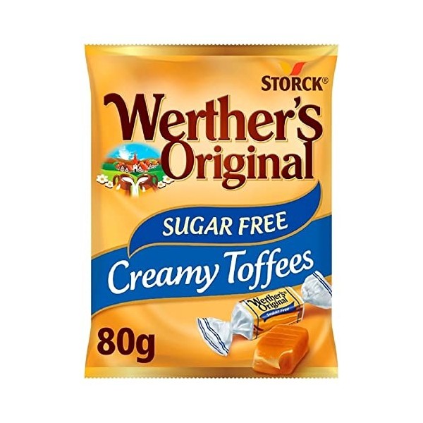 Werthers Original Sugar Free Toffee, 80 g